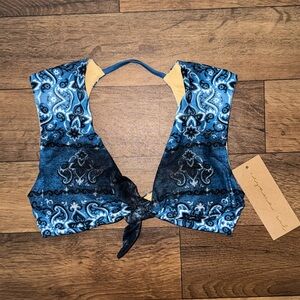Niyama Sol Size Extra Small / Small NWT California Love True Blue Knotty Bra Hot